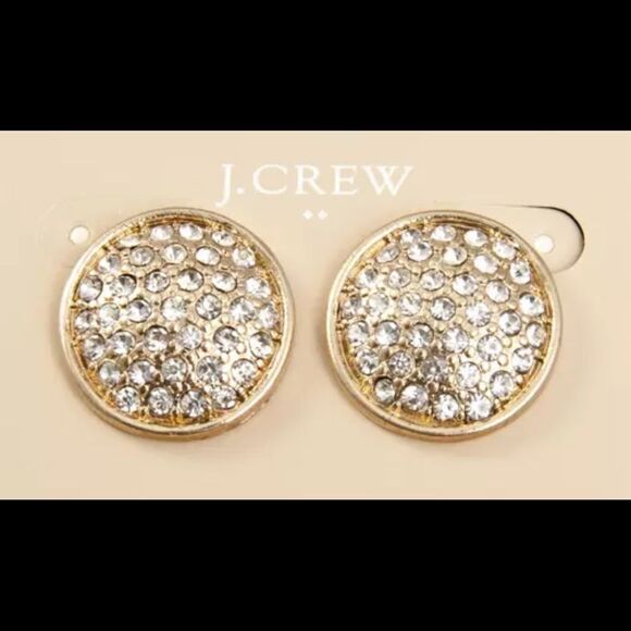 J. Crew Round Pave Studs - Picture 1 of 3